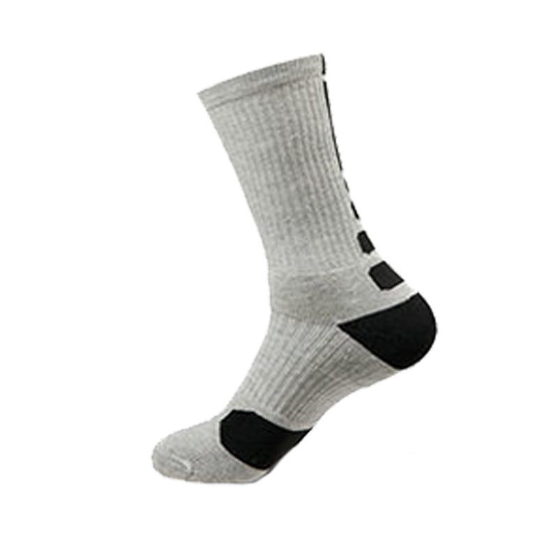 grey and black crew socks